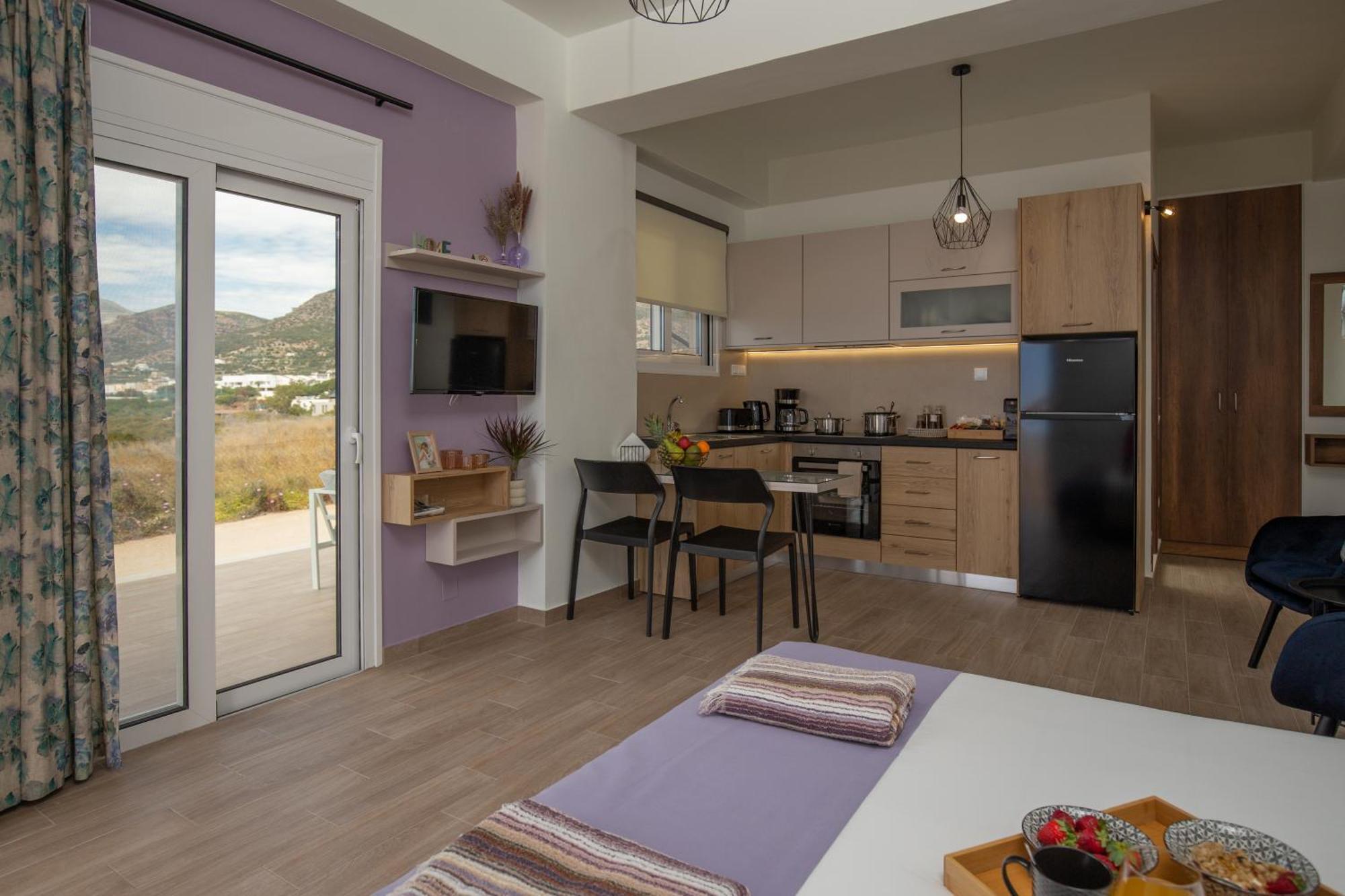 Studio Athena With Panoramic View Of Makrygialos Pilalimata Екстер'єр фото